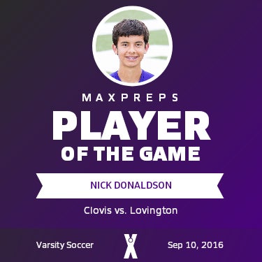 #2 nick donaldson Player of the Game badge