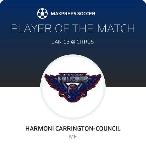 #11 H. carrington-council Player of the Game badge