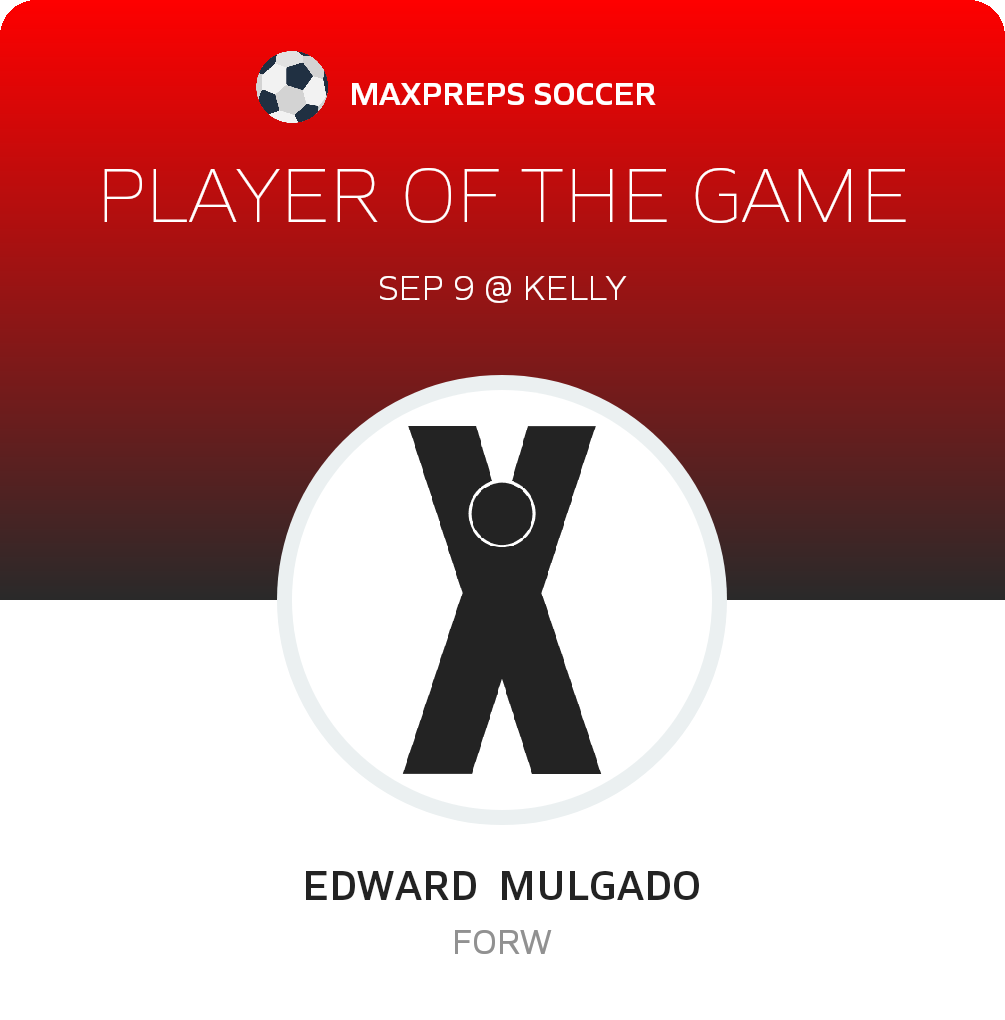 #9 Edward  Mulgado Player of the Game badge