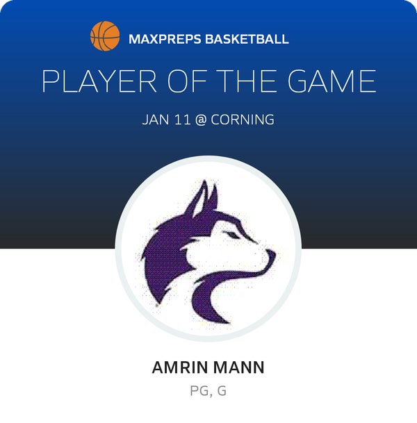 #1 Amrin Mann Player of the Game badge