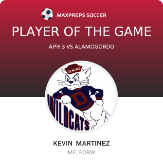 #8 Kevin  Martinez Player of the Game badge