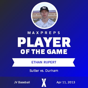 #3 Ethan Rupert Player of the Game badge