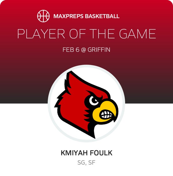 #5 Kmiyah Foulk Player of the Game badge