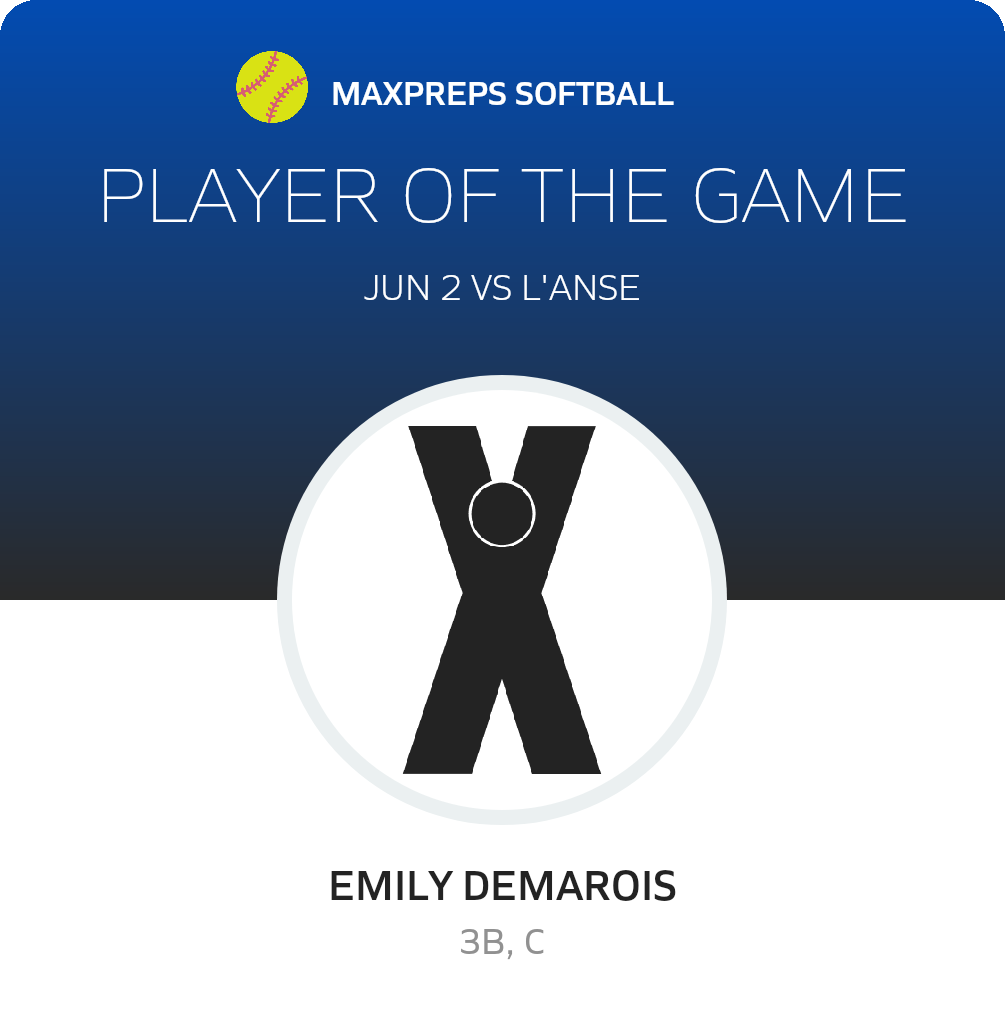 #3 Emily DeMarois Player of the Game badge