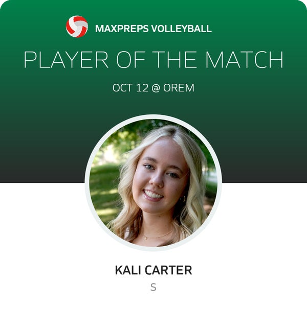 #2 Kali Carter Player of the Game badge