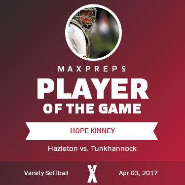 #55 Hope Kinney Player of the Game badge