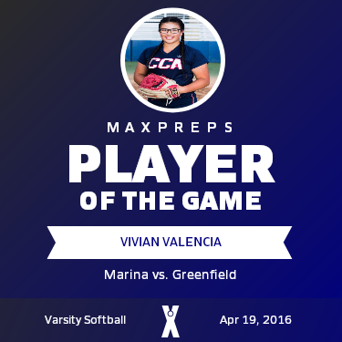 #11 Vivian Valencia Player of the Game badge