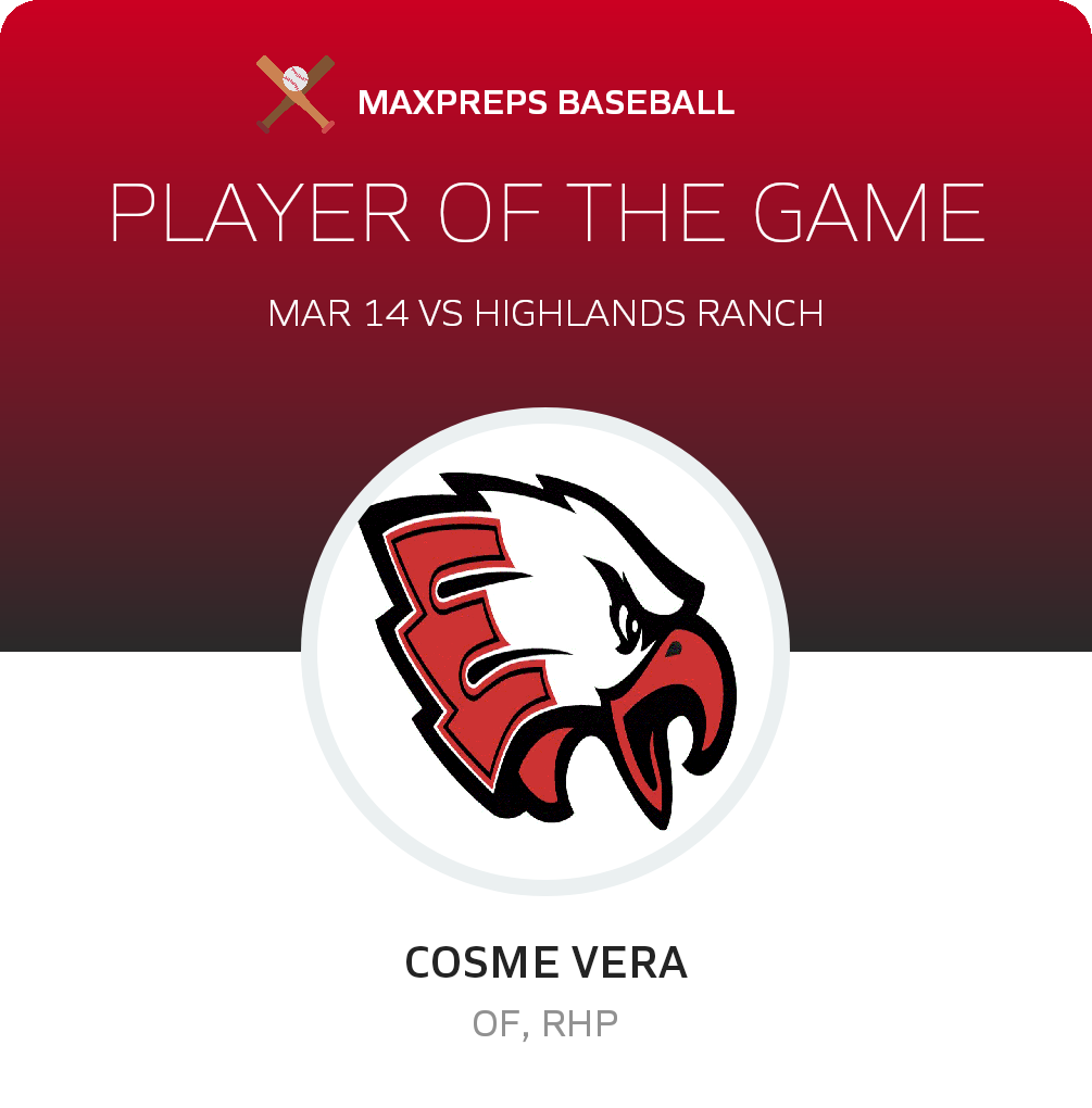 #33 Cosme Vera Player of the Game badge