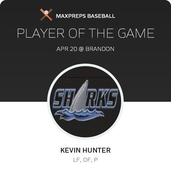 #4 Kevin Hunter Player of the Game badge