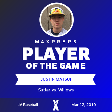 #7 Justin Matsui Player of the Game badge