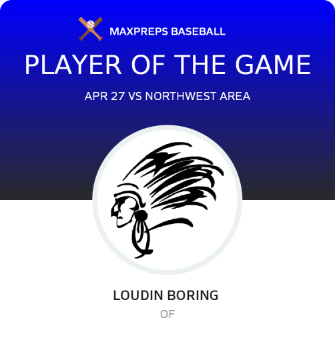 #15 Loudon Boring  Player of the Game badge