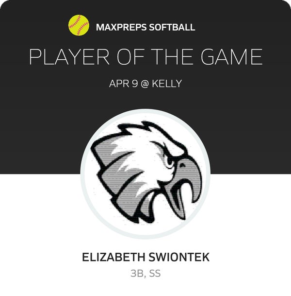 #10 Elizabeth Swiontek Player of the Game badge