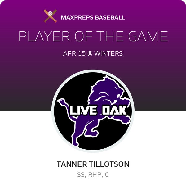 #7 Tanner Tillotson Player of the Game badge