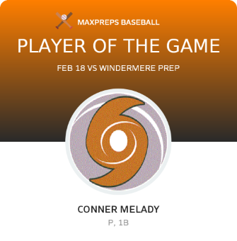 #44 Conner Melady Player of the Game badge