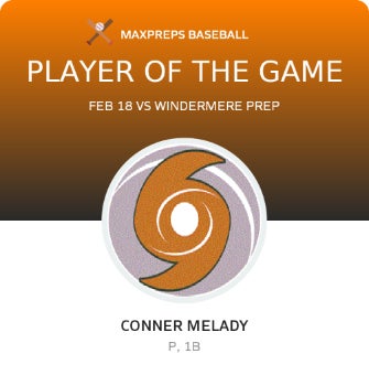 #44 Conner Melady Player of the Game badge