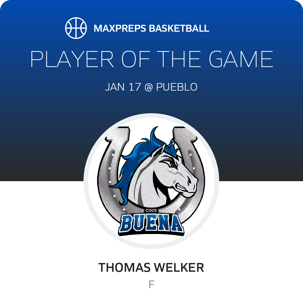 #21 Thomas Welker Player of the Game badge