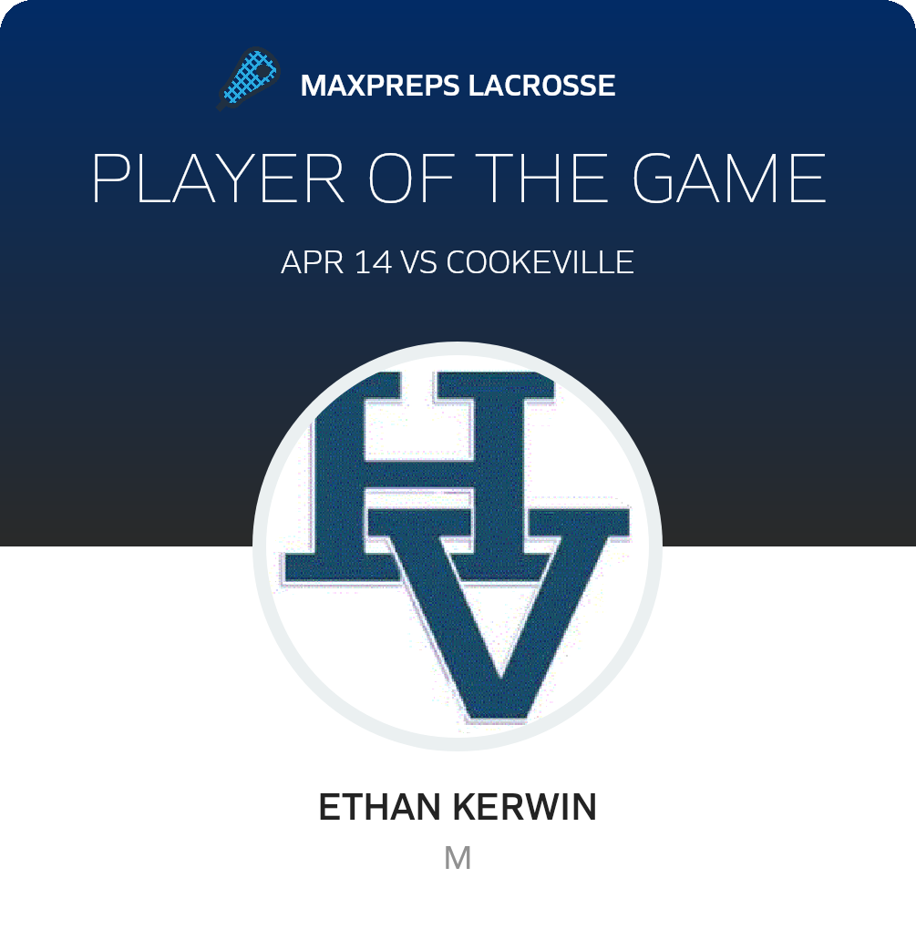 #26 Ethan Kerwin Player of the Game badge
