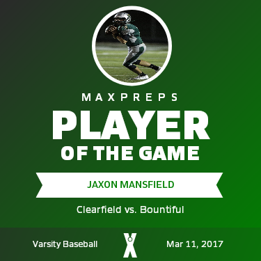 Jaxon Mansfield Player of the Game badge