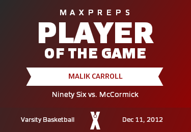 #32 Malik Carroll Player of the Game badge
