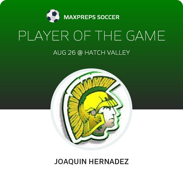 #13 Joaquin Hernadez Player of the Game badge