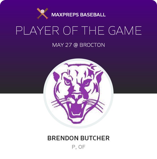 #7 Brendon Butcher Player of the Game badge