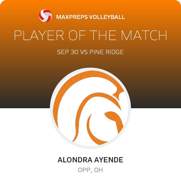 #1 Alondra Ayende Player of the Game badge