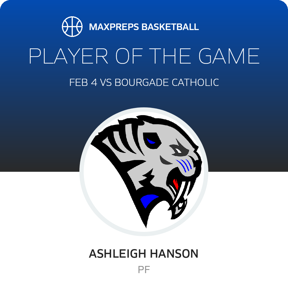 #11 Ashleigh Hanson Player of the Game badge