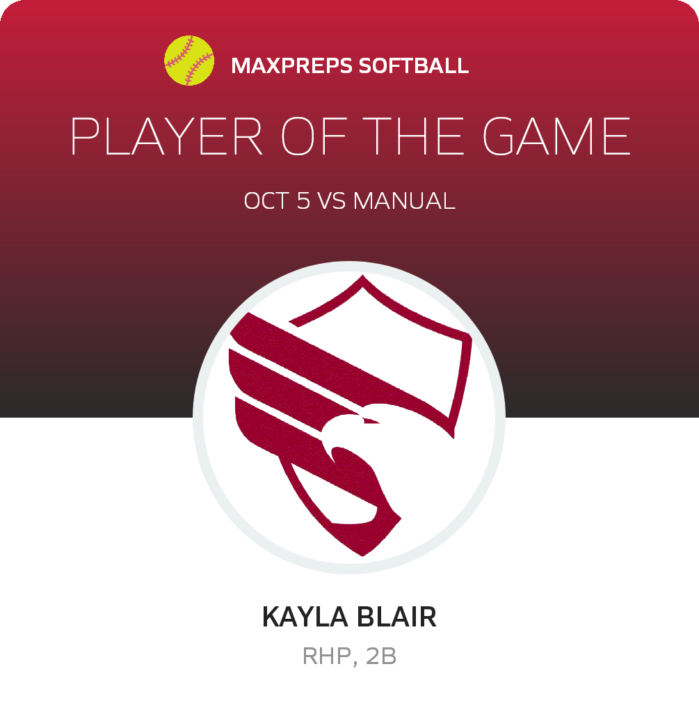#11 Kayla Blair Player of the Game badge