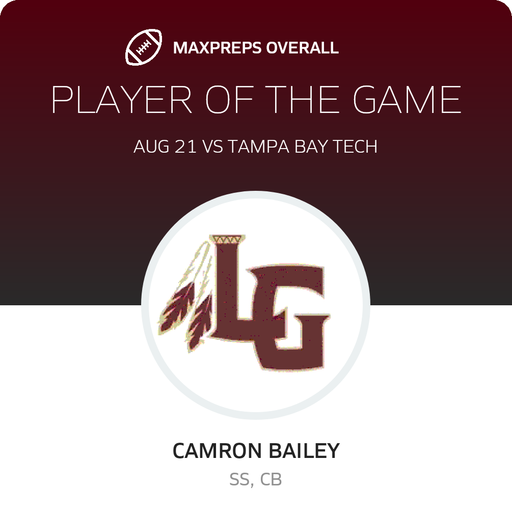 #9 Camron Bailey Player of the Game badge