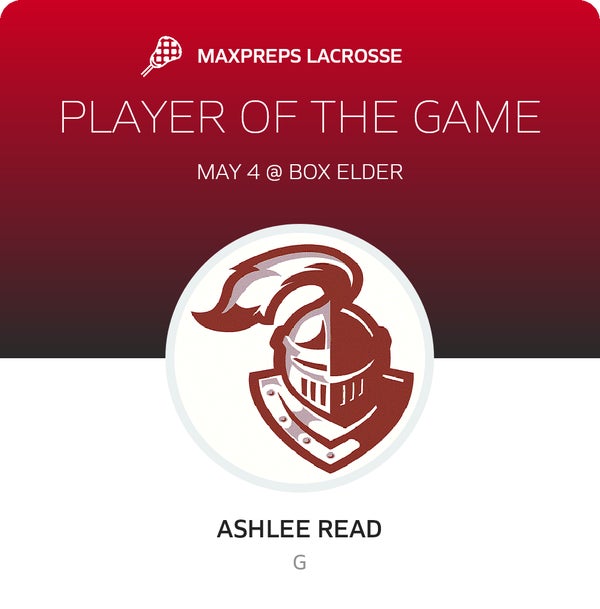 #27 Ashlee Read Player of the Game badge