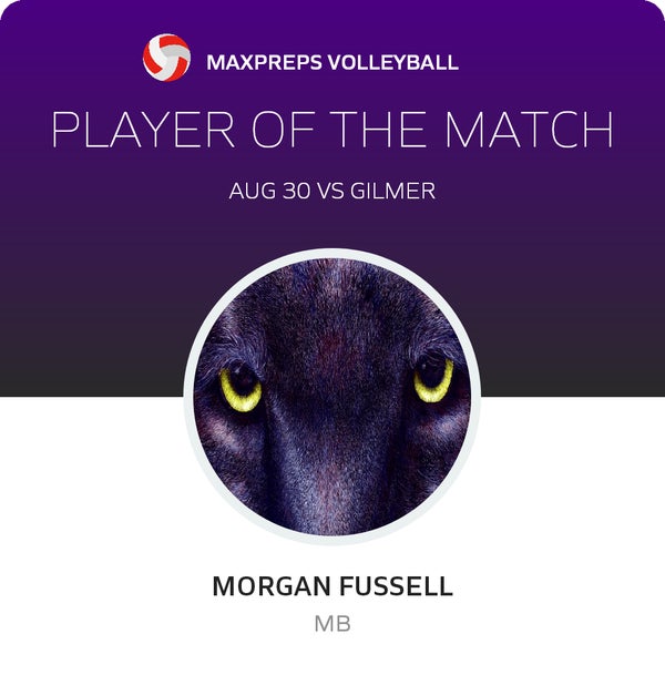 #20 Morgan Fussell Player of the Game badge