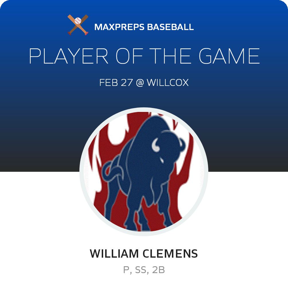 #5 Will Clemens Player of the Game badge