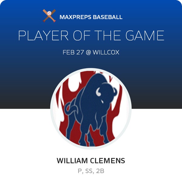 #5 Will Clemens Player of the Game badge
