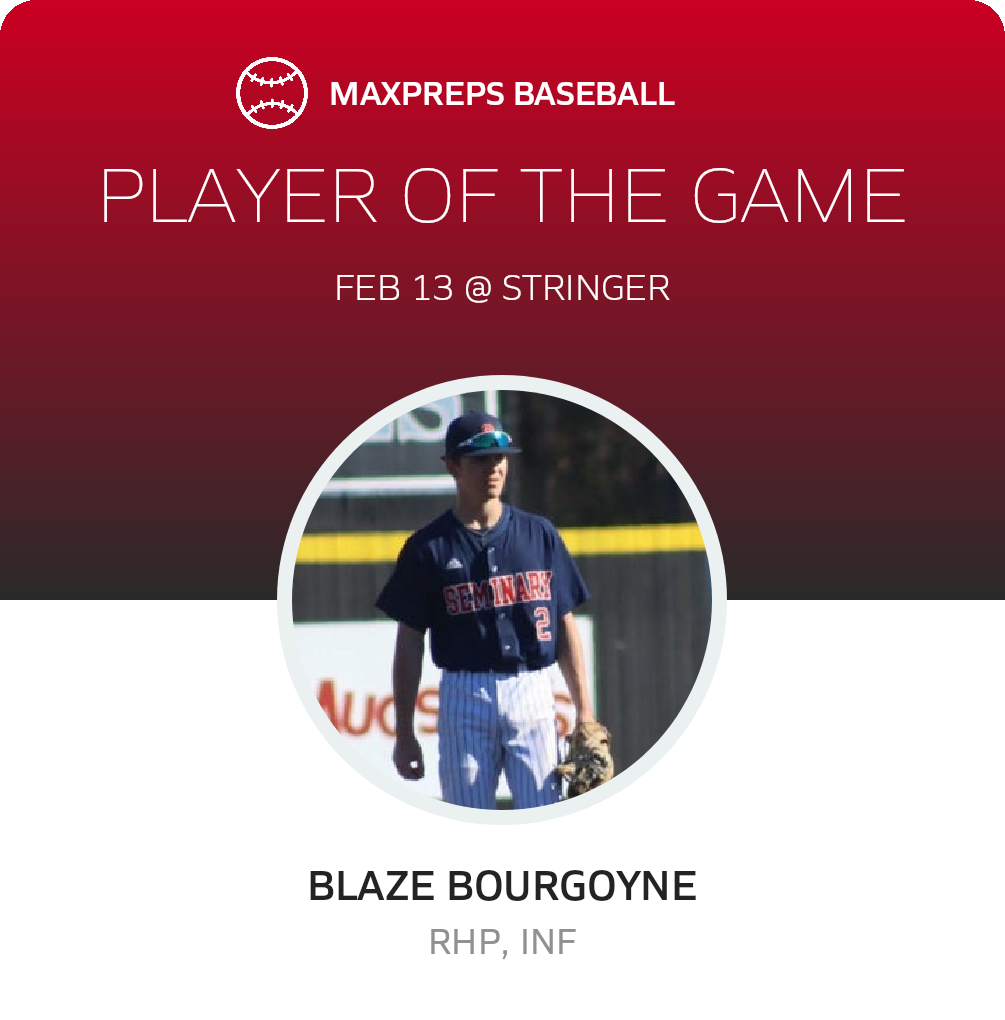 #2 Blaze Bourgoyne Player of the Game badge