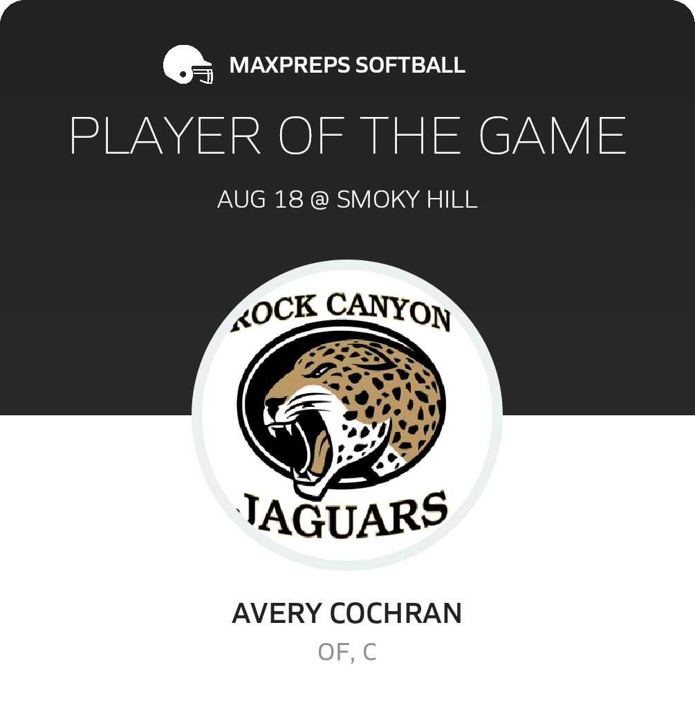 #33 Avery Cochran Player of the Game badge