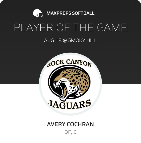 #33 Avery Cochran Player of the Game badge