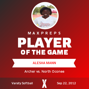 #3 Alesha Mann Player of the Game badge