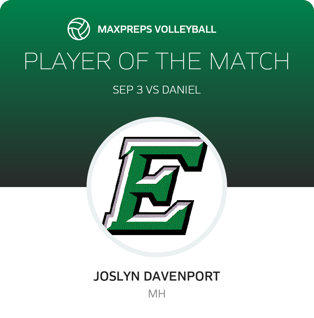 #13 Joslyn Davenport Player of the Game badge