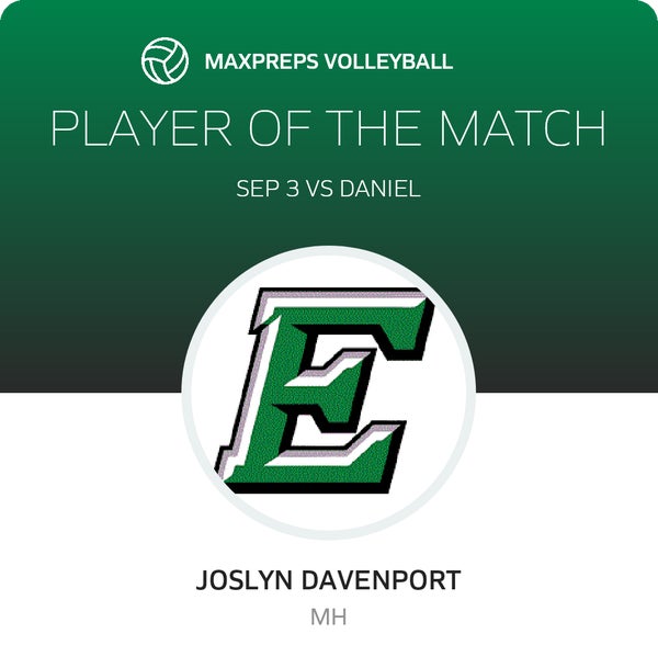 #13 Joslyn Davenport Player of the Game badge
