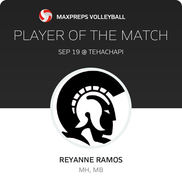 #15 Reyanne Ramos Player of the Game badge