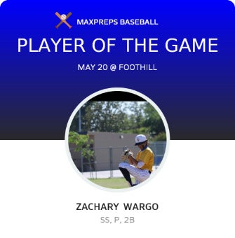 #2 Zachary Wargo Player of the Game badge
