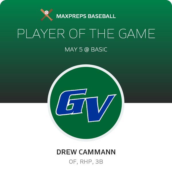 #5 Drew Cammann Player of the Game badge