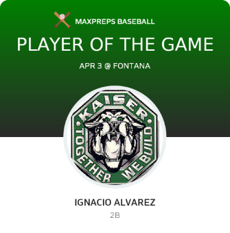 #24 Ignacio Alvarez Player of the Game badge
