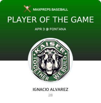 #24 Ignacio Alvarez Player of the Game badge