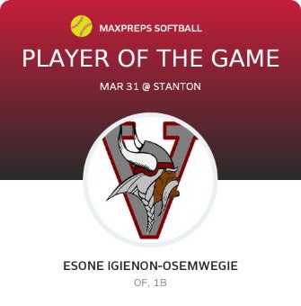 #18 E. IGIENON-OSEMWEGIE Player of the Game badge