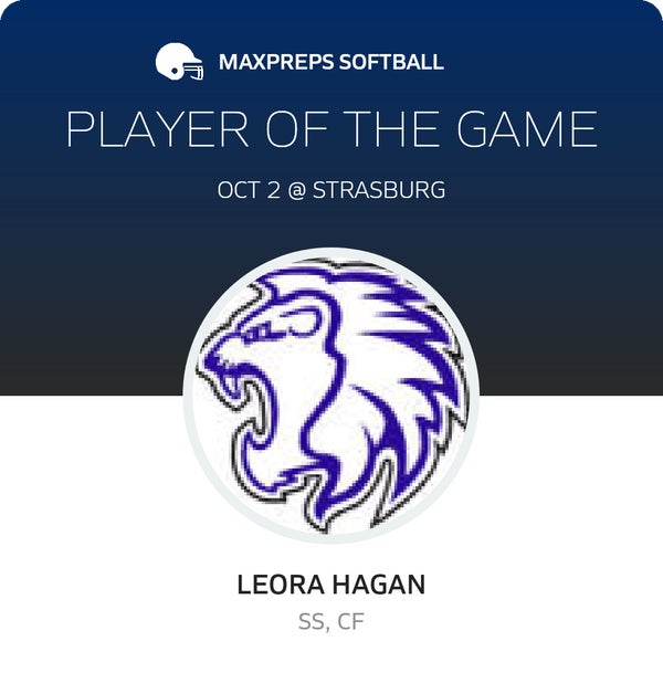 #13 Leora Hagan Player of the Game badge