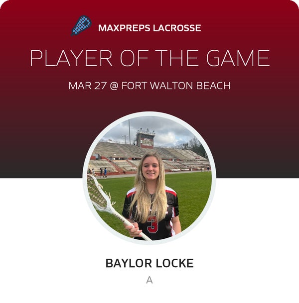 #3 Baylor Locke Player of the Game badge