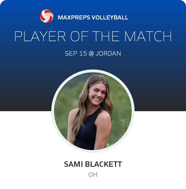 #13 Sami Blackett Player of the Game badge