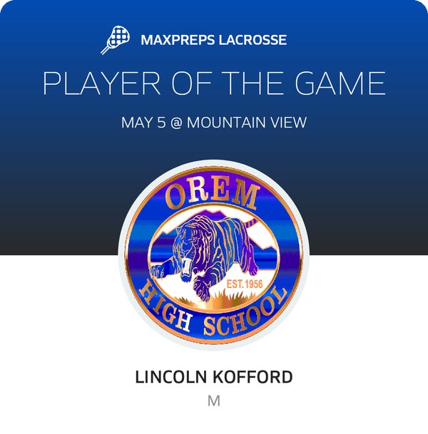 #2 Lincoln Kofford Player of the Game badge