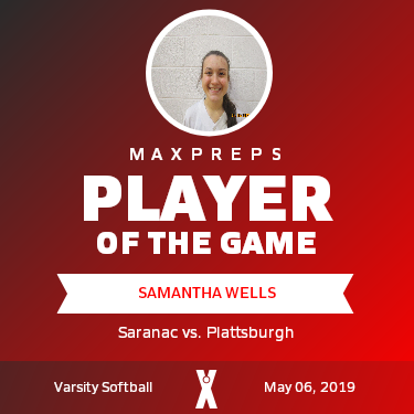 #8 Samantha Wells Player of the Game badge